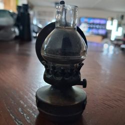 Vintage miniature oil lamp pencil sharpener,