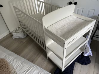 Baby Crib And Changing Table