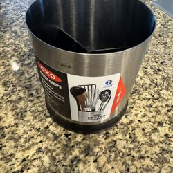 Oxo Stainless Steel Rotating Utensil Holder