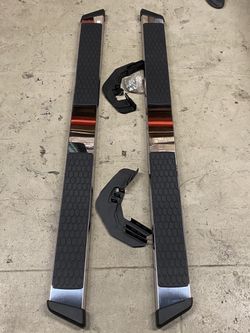 La Zona Auto Parts Quad extended cab 5 inch chrome running boards estribos 5 pulgadas Chevrolet GM Ford Dodge Toyota 