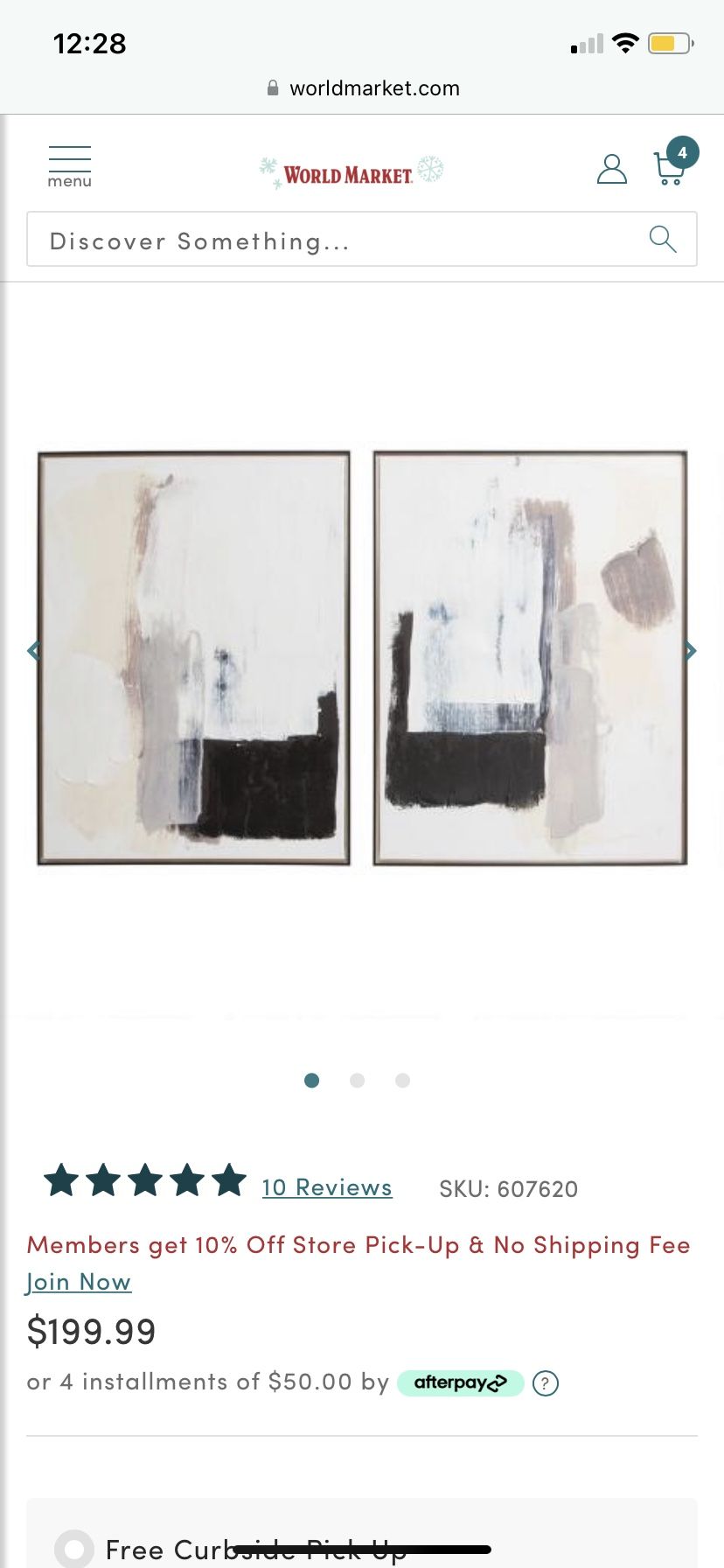 World Market Wall Art (one Canvas) for Sale in Queen Creek, AZ OfferUp