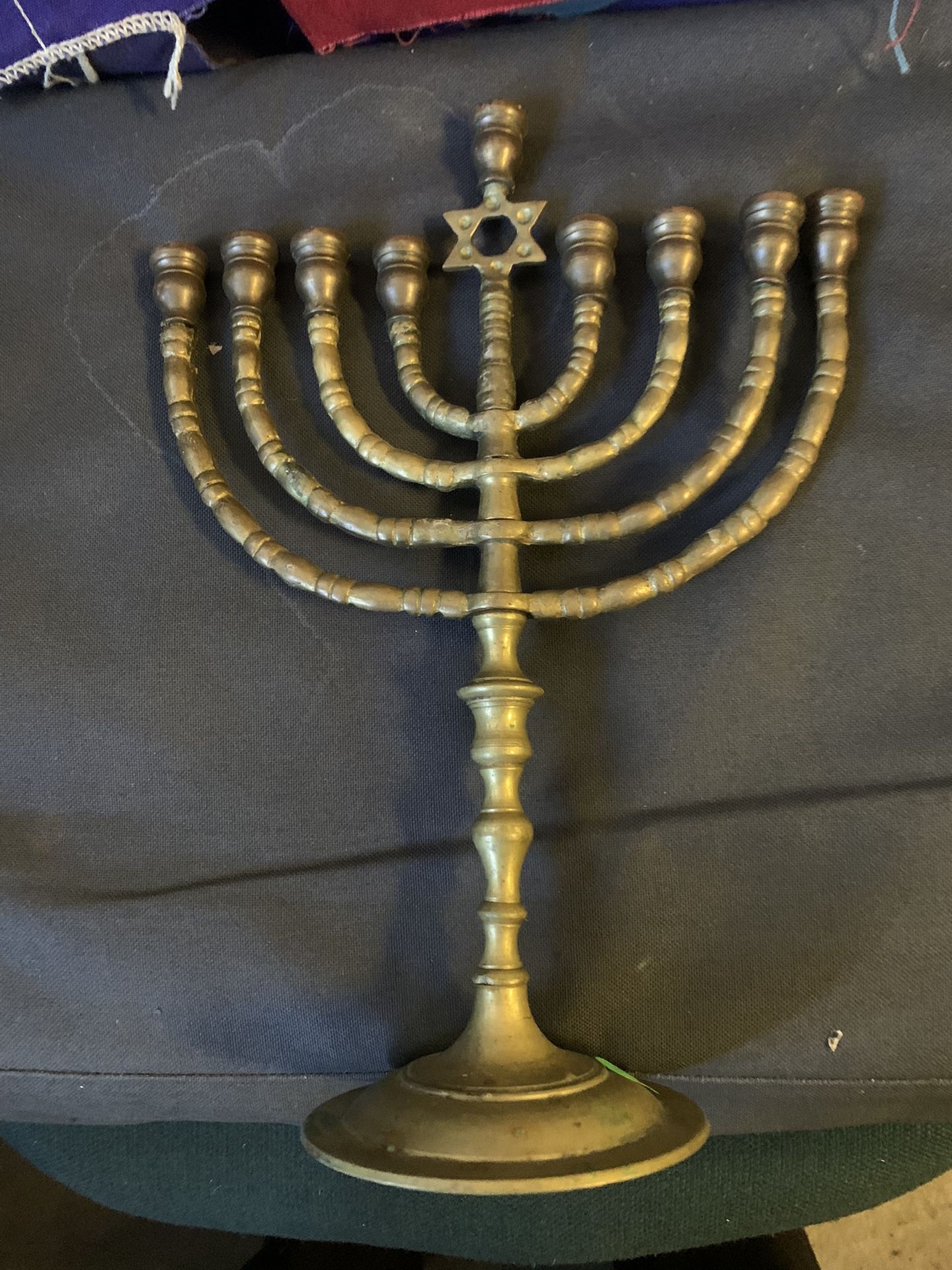 Early Brass Menorah