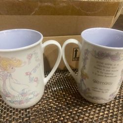 Precious Moments 1989 Brittany Coffee Mug Tea Cup Porcelain New Set of Two Mugs