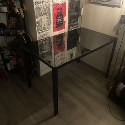 Black Glass Top Dining Table