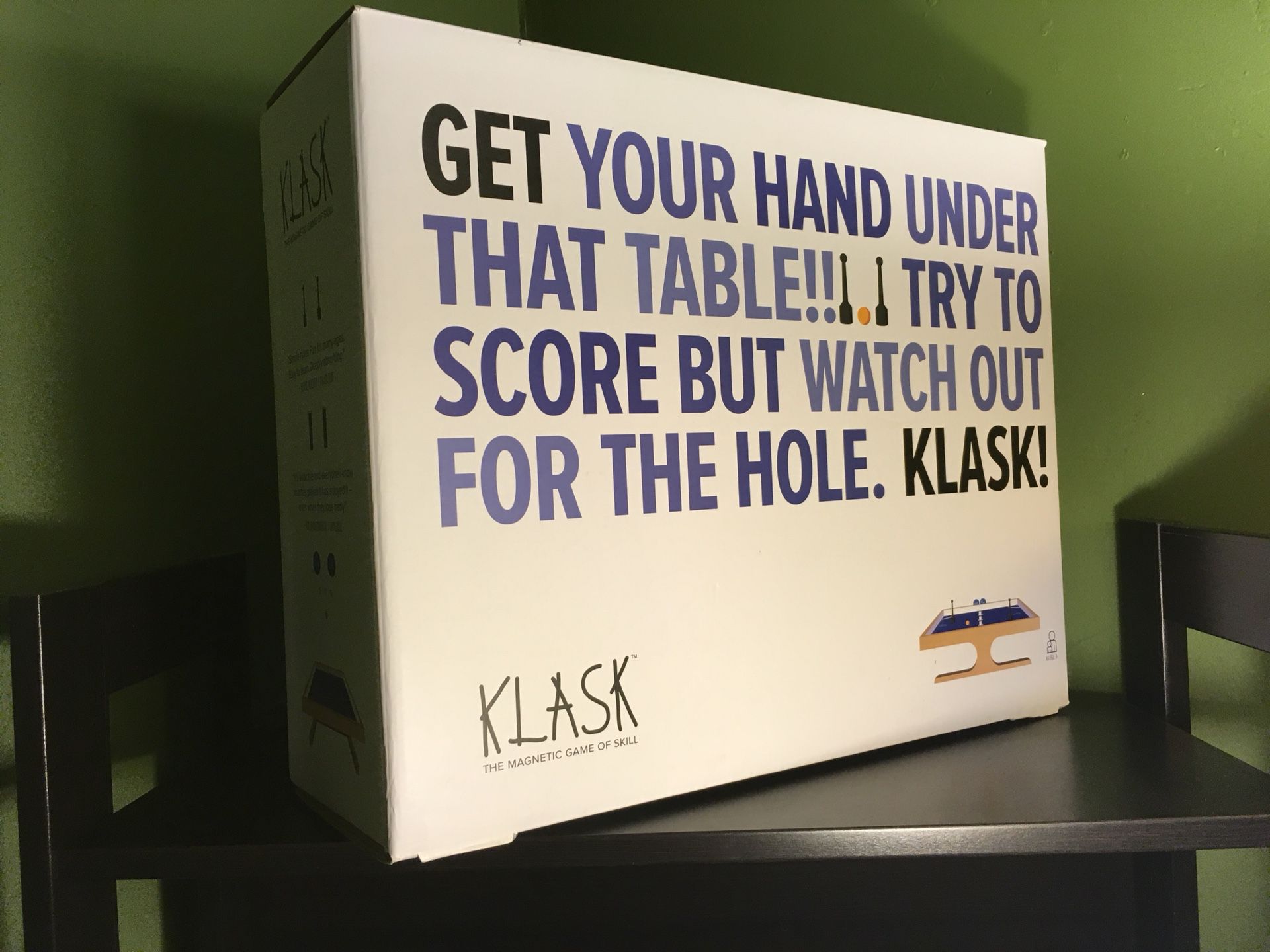 Brand new KLASK table top game ; think (foose ball/air hockey)