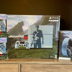 Uncharted 4 PS4 Console, Controllers, Head Set