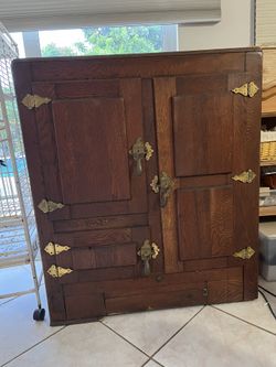 Vintage Wooden Ice Box
