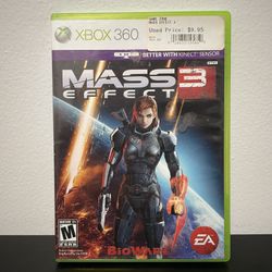 Mass Effect 3 Xbox 360 Video Game w/ Inserts Microsoft 2012