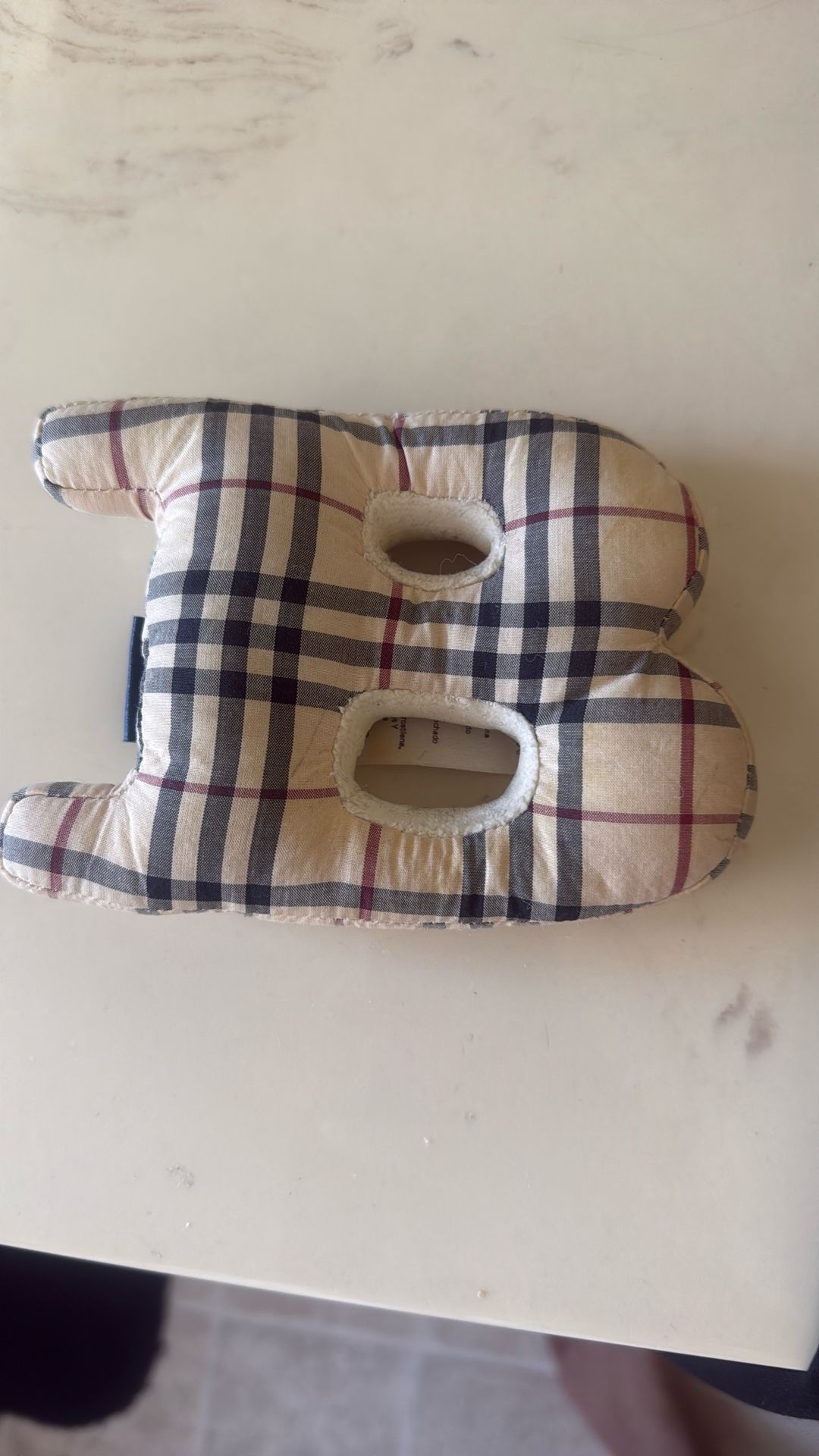 Burberry B, Baby Rattle Pillow- soap dispenser only used for size authentic