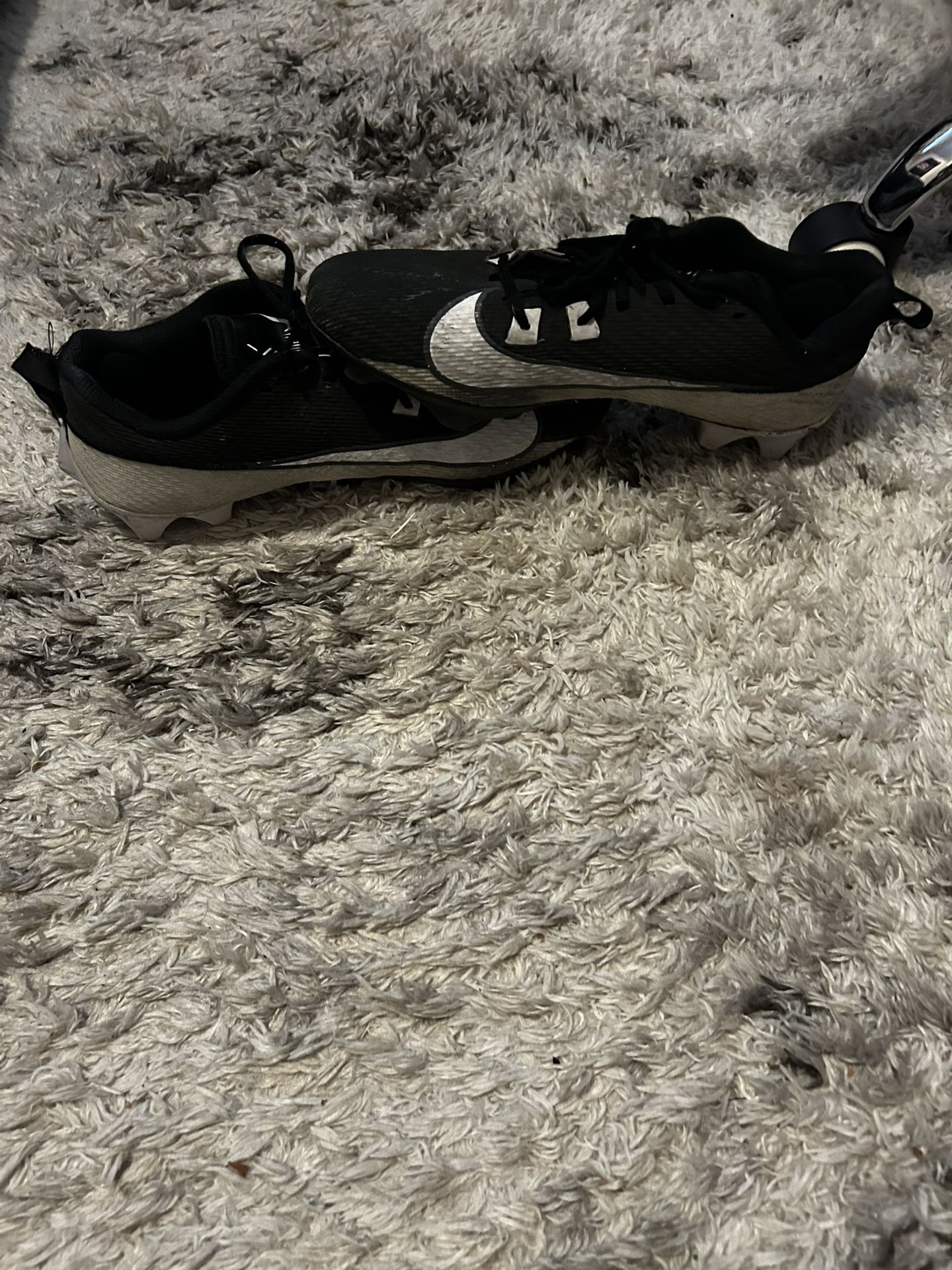 Black Nike football cleats size 12 (NO BOX)