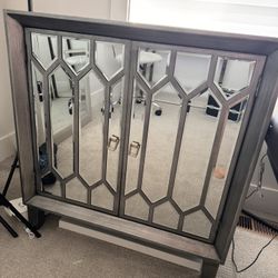 Silver and mirror Cabinet Dresser