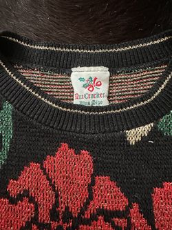 Vintage Floral Christmas Sweater