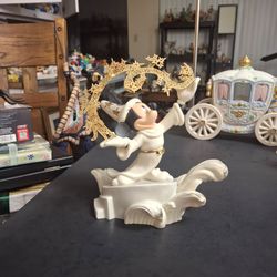 Lenox Walt Disney Fantasia 2000 Sorcerers Apprentice Signed By Artist 8"H X 8"L Vintage Late 20th Century