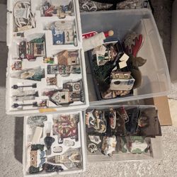 Vintage Christmas Village Set