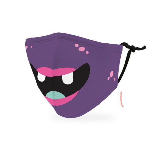 Weddingstar 3-Ply Kid's Washable Cloth Face Mask Reusable and Adjustable - Little Purple Monster