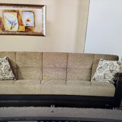 Living Room Set ( Turkey) Sofa & Love Seat Both Turn Into Bed On Sale