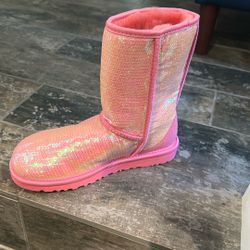 Ugg Women's Classic Short Sparkles Sequin Fur Boots