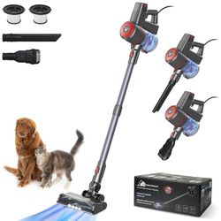 Intercleaner Corded Vacuum Cleaner, 20KPa Powerful Suction with 600W Motor Electric Floor Brush, Lightweight 4 in 1