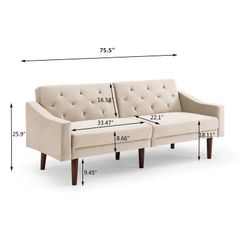 Beige Sofa Bed Bran New In Box Folds Down Into A Bed 🛏️ 