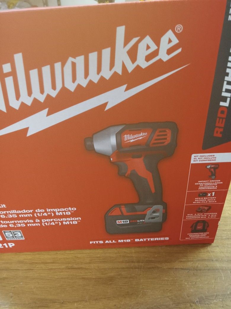 Milwaukee Impact With 3.0ah Battery And Charger