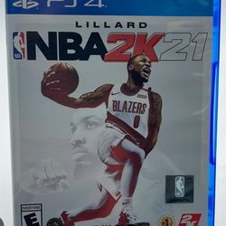 LIKE NEW! PS4 NBA 2K21 GAME DAMIAN LILLARD 


