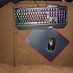 Gaming Keyboard And Mouse With Mousepad