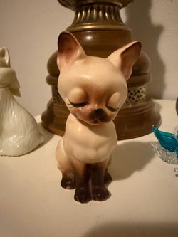 Vintage Josef Originals Siamese Cat Figurine – Closed Eyes Eyelashes – MCM