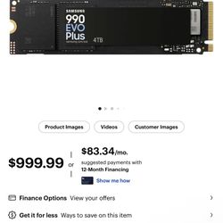 4TB Nvme Samsung Evo  990 Plus