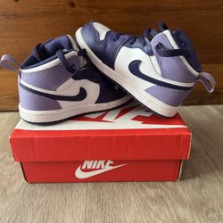 TD Sky J Purple Toddler Mid Jordan Dunks 8C