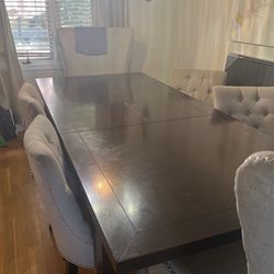 Walnut Dining Table with 4 chairs