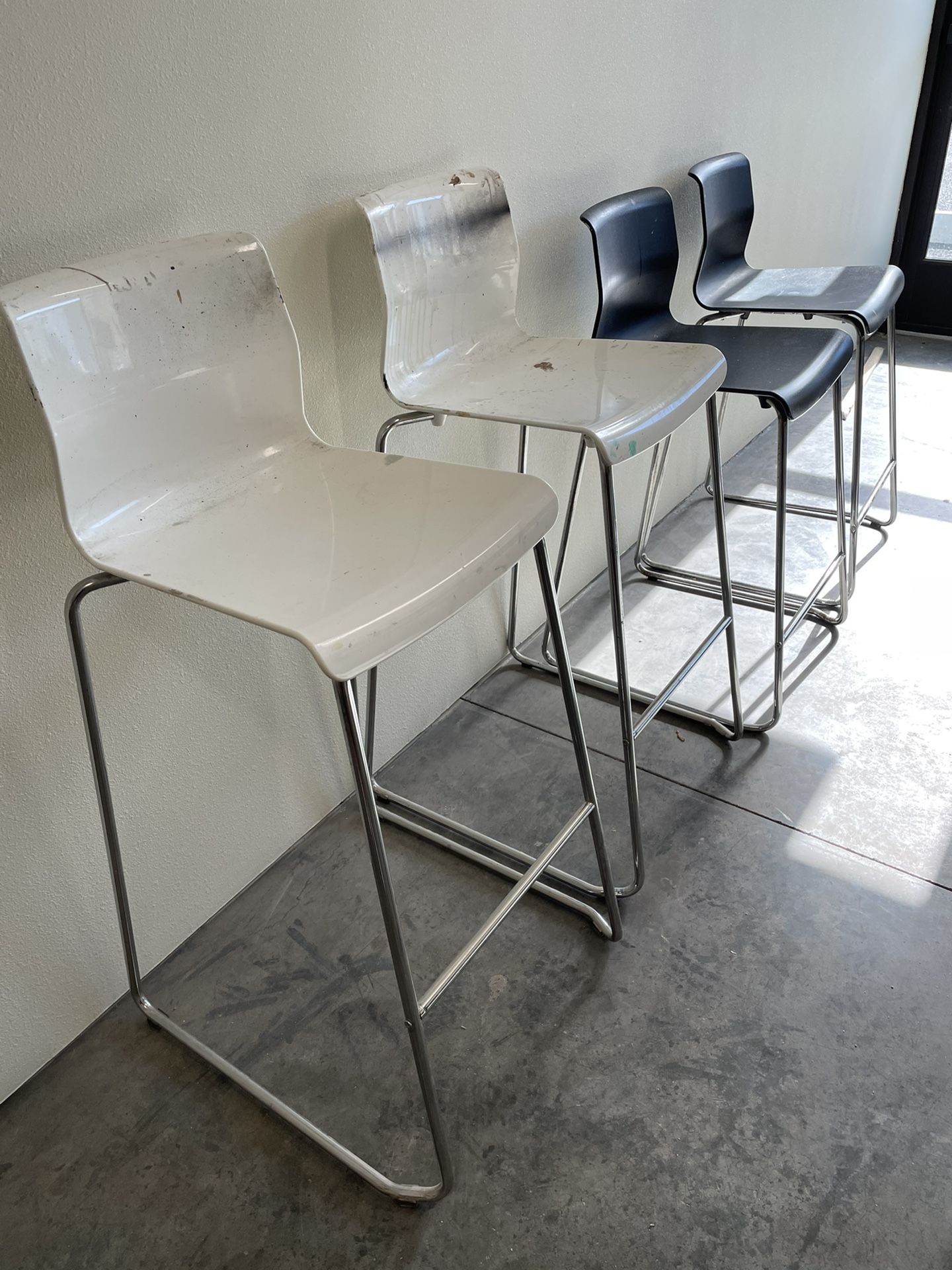 White IKEA Bar Stools