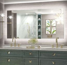 LED Mirror with backlit, HD Tempered Glass 48”/24”