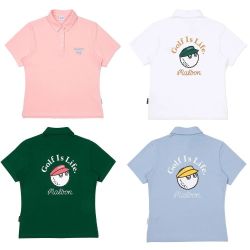 MALBON Men's Short Sleeve Golf T-Shirt Breathable Casual Athletic Top