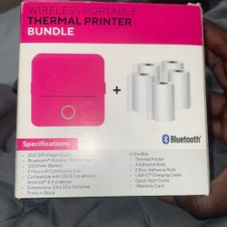 WIRELESS PORTABLE THERMAL PRINTER BUNDLE BRAND NEW 