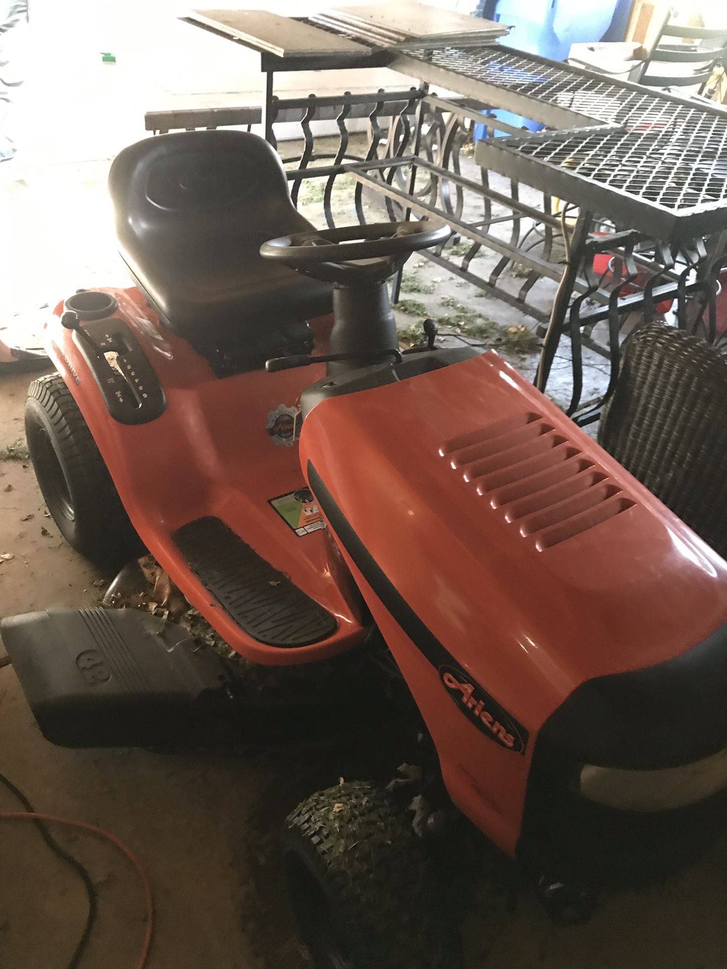 Riding lawn mower. Rarely used.