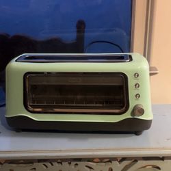 Dash Clear View Toaster in Aqua