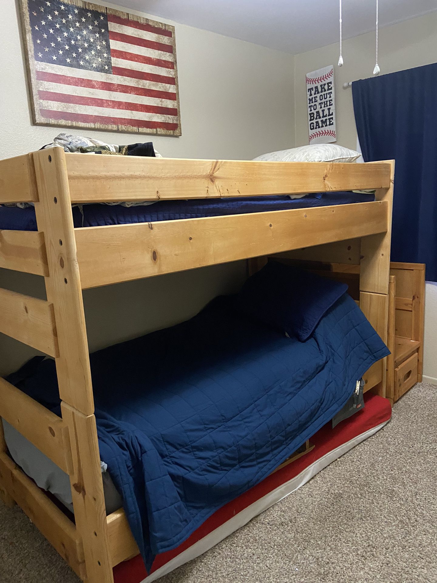 Wooden Bunk Beds- Twin Over Twin. 