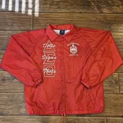 vintage Delta Sigma Phi fraternity windbreaker jacket MEDIUM