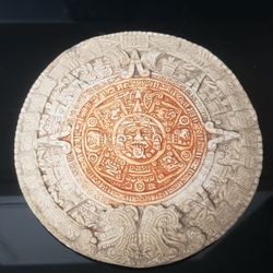 6" Mayan Plaster Wall Plaque 