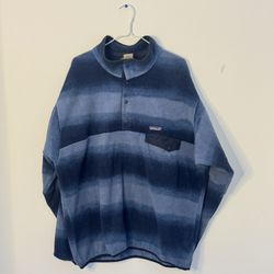 Patagonia Striped Fleece Pullover – Men’s Large / XL