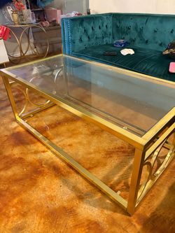 Gold coffee table AS IT IS!