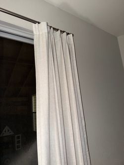 Linen Blend Room Darkening Window Curtains