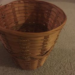 Wicker waste basket