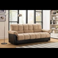 Brand New Beige Adjustable Sofa Bed with Storage