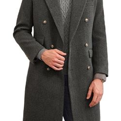 X-Large Men's Polyester Trench Coat 