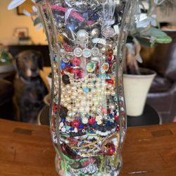 Jewelry Jar Parts Crafts Mystery Jewels (L)