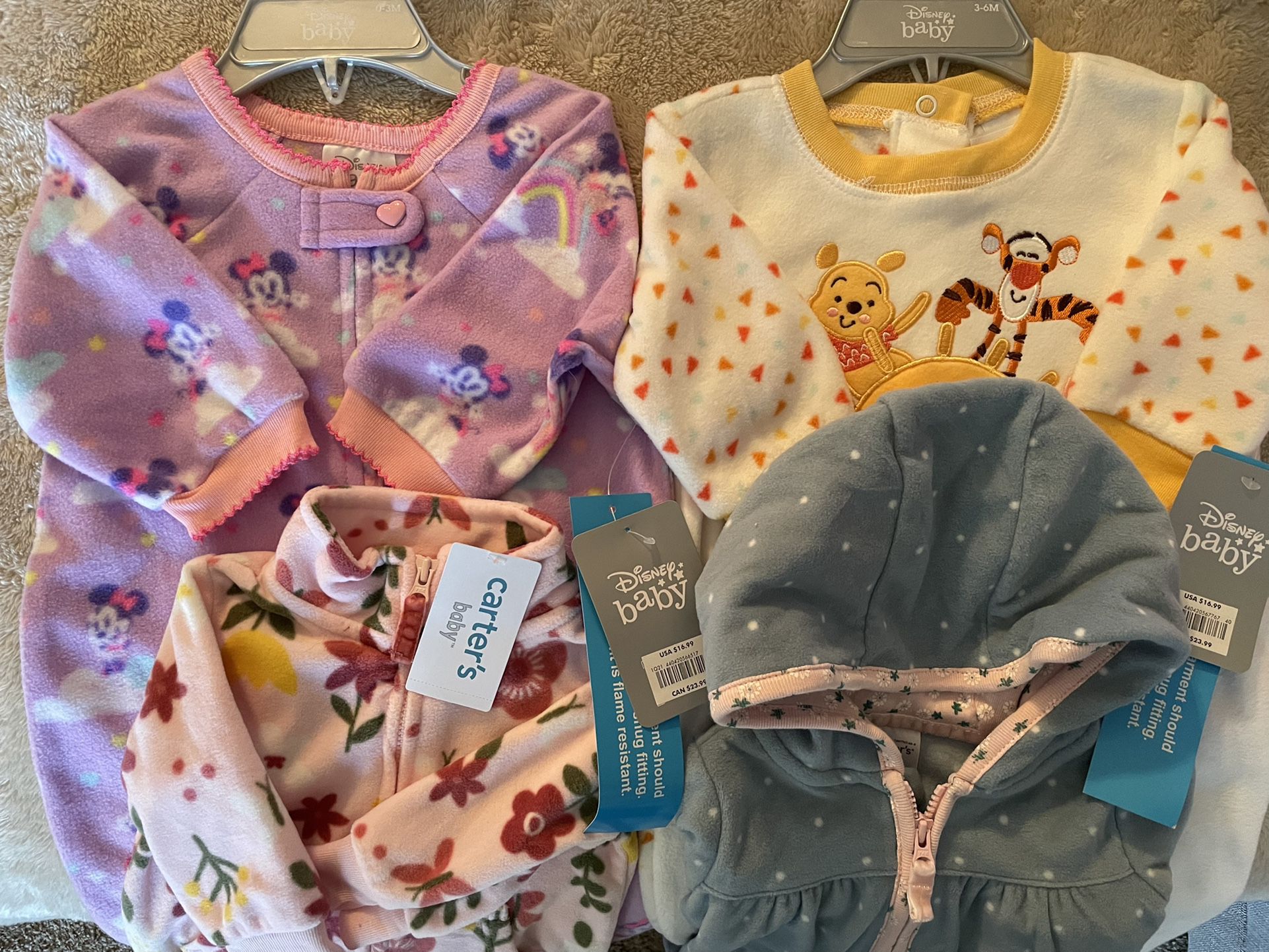 Baby Girl  Disney Pajamas / Carter's 