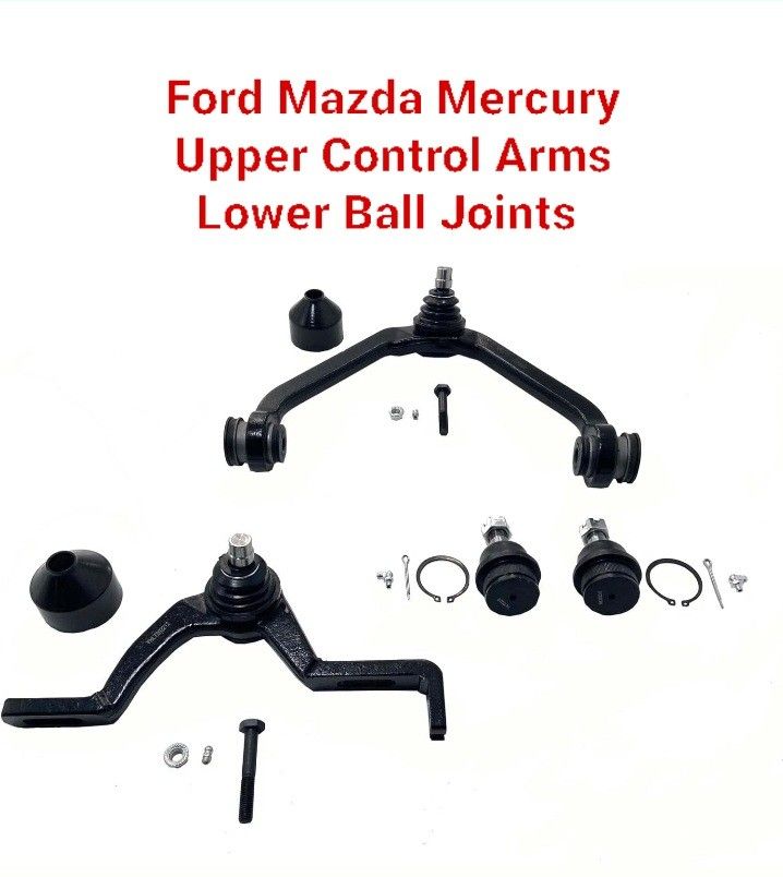 Ford Mazda Mercury Front Upper Control Arm Lower Ball Joint Suspension Kit 4 pcs
