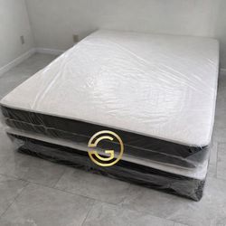 Queen Mattress Set – Medium – Brand New – Delivery Available 🚚