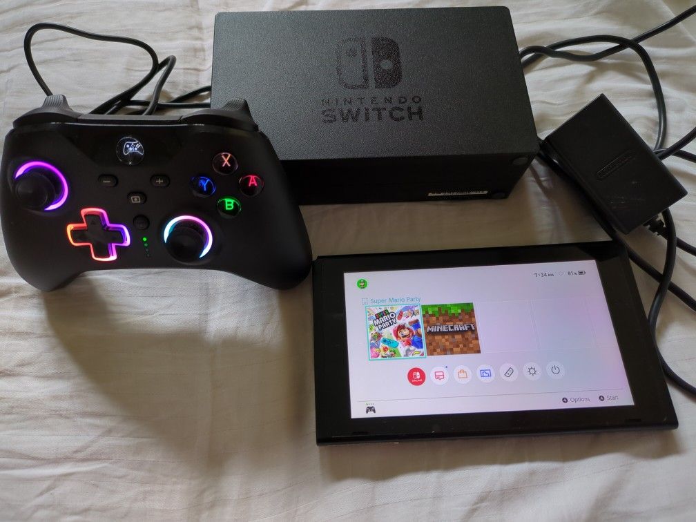 Nintendo Switch with Pro Controller, Docking Station & Power Supply